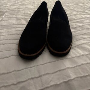 Vionic Willa Wedge Black Suede Slip On Loafer NEW 11